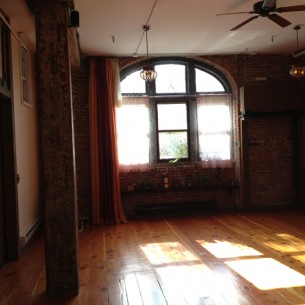The main studio at Kula Yoga Project's Brooklyn location.