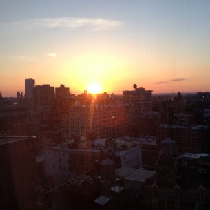 sunset at The Standard