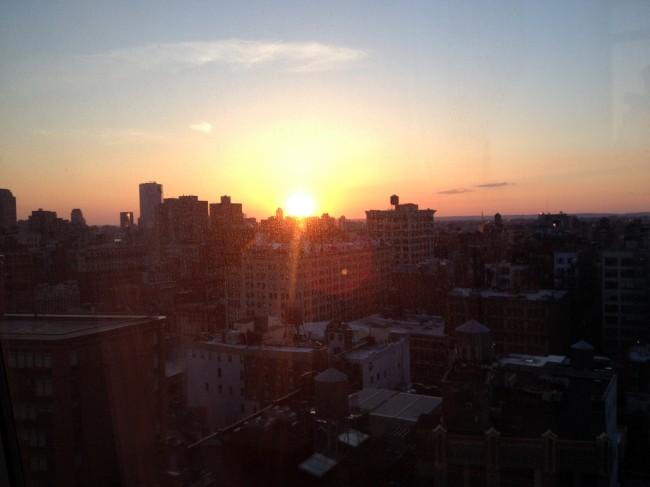 sunset at The Standard