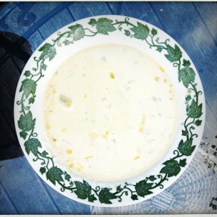 My very own clam chowder. That I made all by myself. With the help of Mr Sam Sifton of the NY Times.