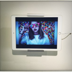 A Kaia Miller self portrai, as seen in a video as part of the show "ME" at ricco Maresca in NYC.