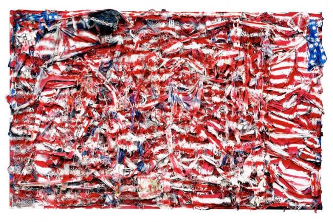 Anyone who has the presence of mind and intellect to make this assemblage and call it "Don't Matter How Raggly The Flag, It Still Got To Tie Us Together" is a world class master in my book.
